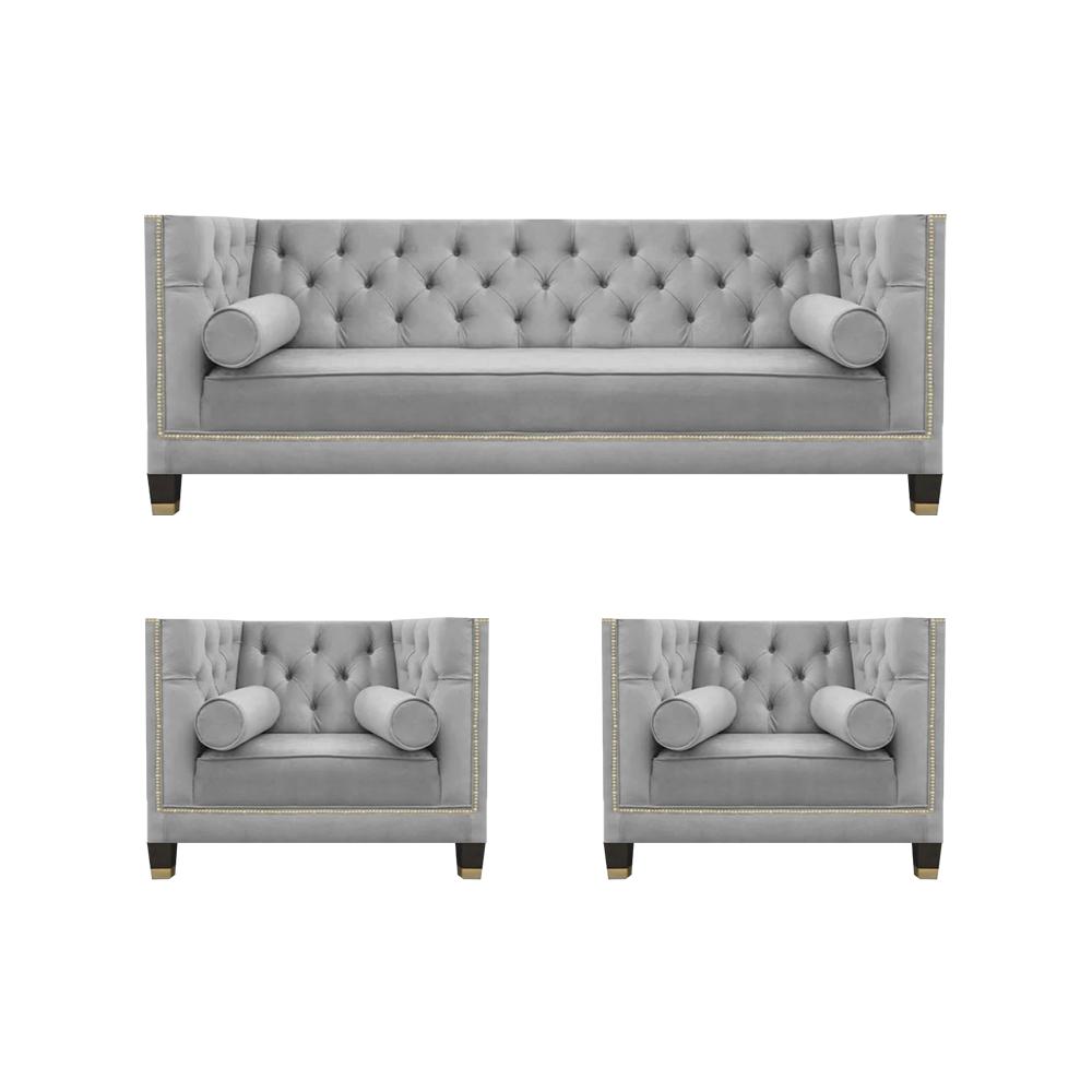 Designer Garnitur Modern Möbel Chesterfield Sofagarnitur 3tlg Wohnzimmer