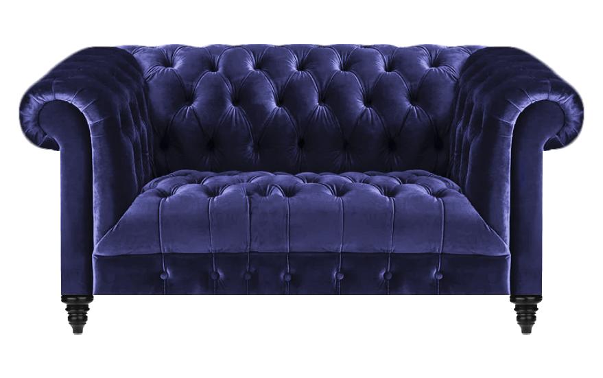 Design Modern Sofa Zweisitzer Couch Chesterfield Blau Wohnzimmer Einrichtung