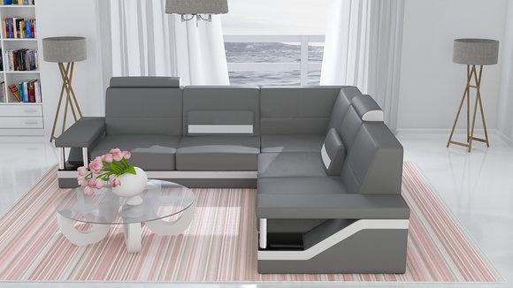 Ledersofa Eckcouch Sofa Couch Poster Eckgarnitur Sofas Stoff Leder