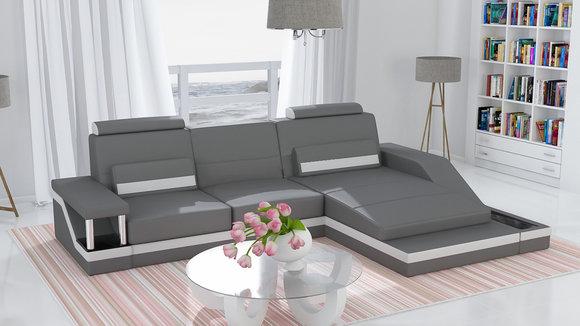 Ecksofa Wohnlandschaft Sofa Couch Eck Garnitur Leder Textil Stoff Hamburg