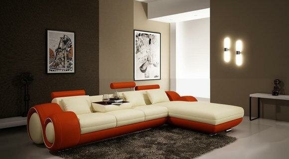 Patentiertes Design Ecksofa Sofa Couch Polster Leder Ecke BERLINo
