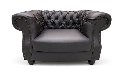 Design Schwarz Sessel Couch Polster Luxus Halbleder Couchen Sofort