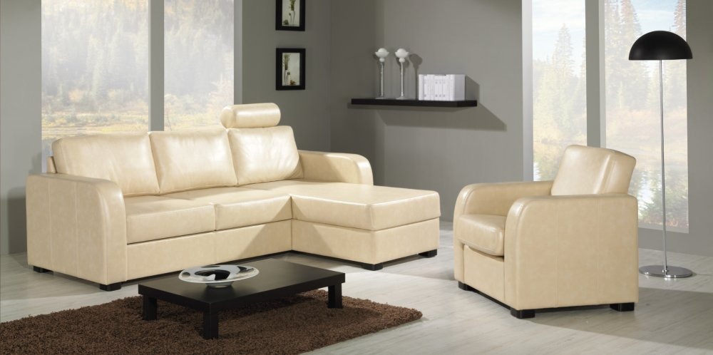 Ecksofa Textil Polster Stoffsofa mit Bettfunktion - model CAPRI