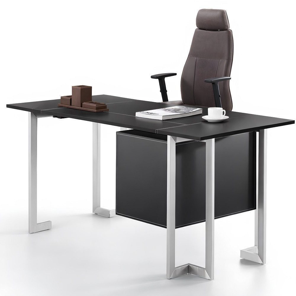 Schreibtisch Design Schreibtisch Modernes MDF & Edelstahl Modell SOFORT
