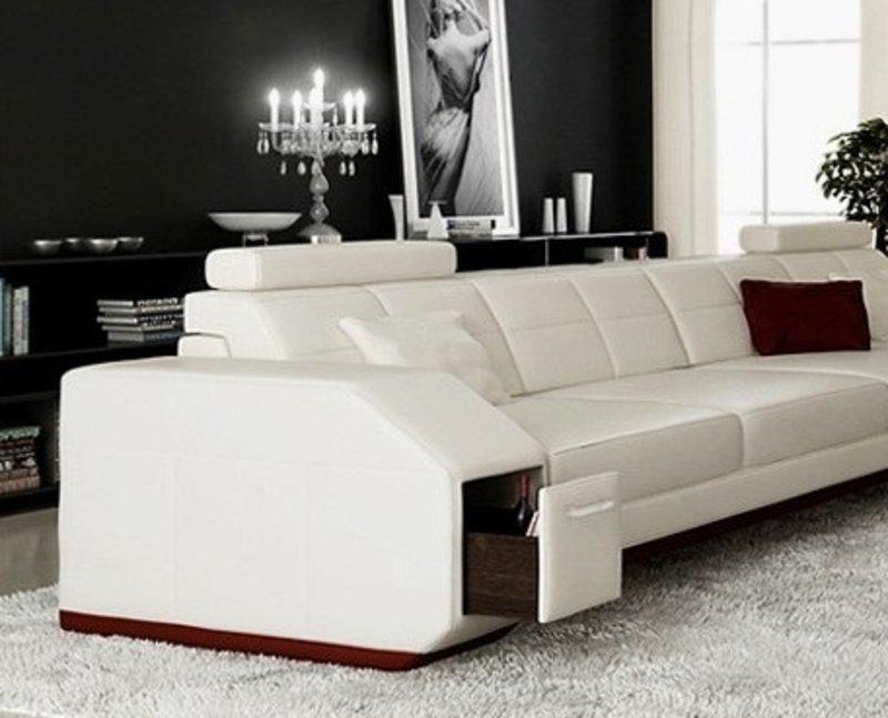 Wohnlandschaft Sofa Couch Stoff Polster Leder Sofas Eck Ecke Neu Textil