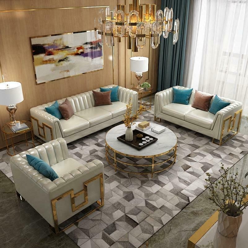 Sofagarnitur 3+2+1 Sitzer Wohnlandschaft Sofa Couch Polster Garnitur Sofas