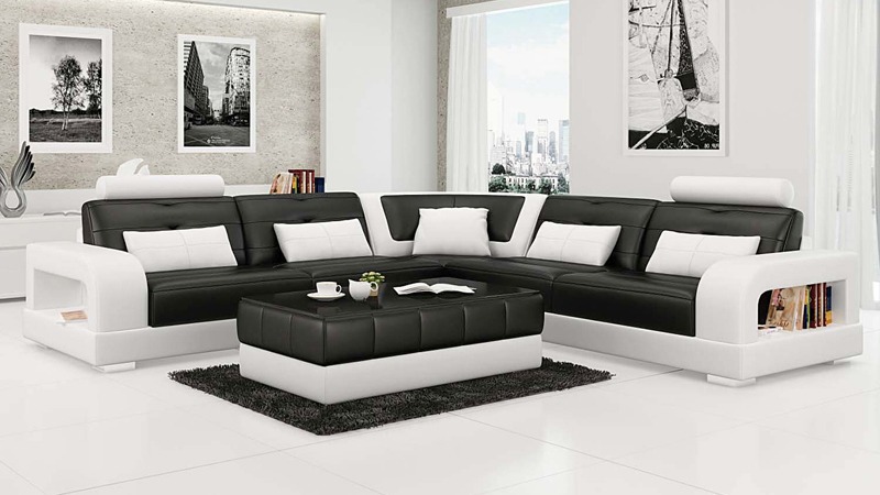 Ledersofa Ecksofa Designersofa Wohnlandschaft H2209 L Form