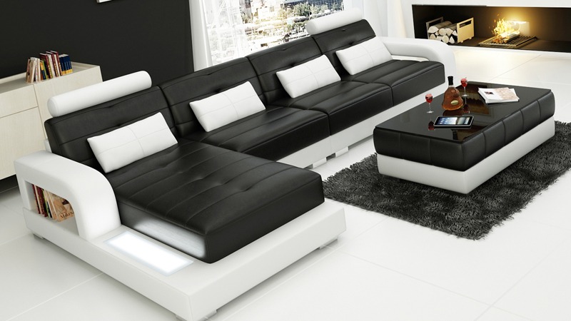 Ledersofa Ecksofa Designersofa Sofa Wohnlandschaft H2209 Alpha