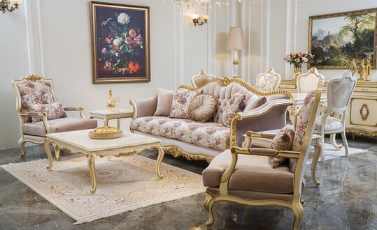 Sofagarnitur Sofa Sitzer Couchtisch Sessel Sofas Set Stoff Luxus Sitz 5tlg.