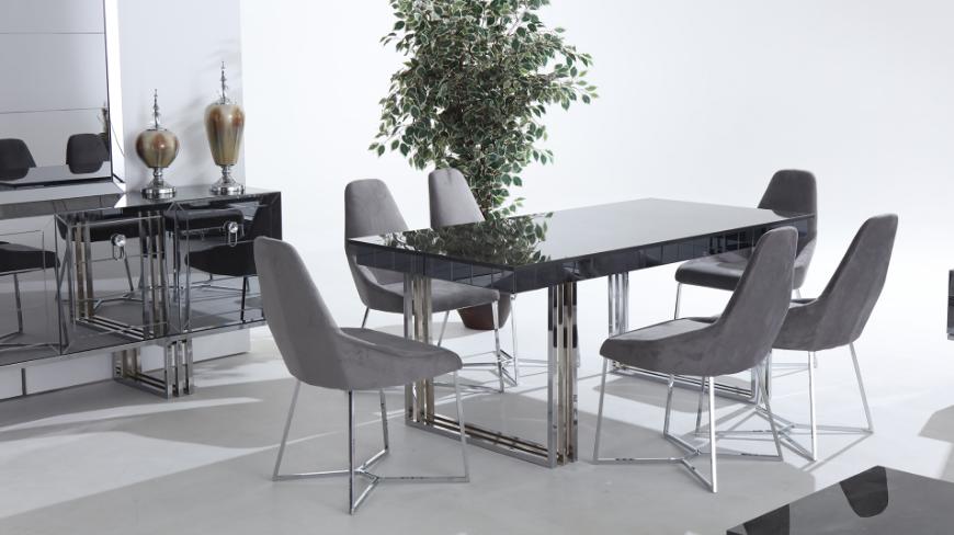 Moderner Designer-Esstisch aus Edelstahl Esstische aus Edelstahl für Esszimmertisch Design Metalltisch