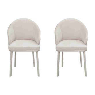 Moderne Esszimmer Weiße 2x Stühle Designer Küchen Polster Sitz Möbel
