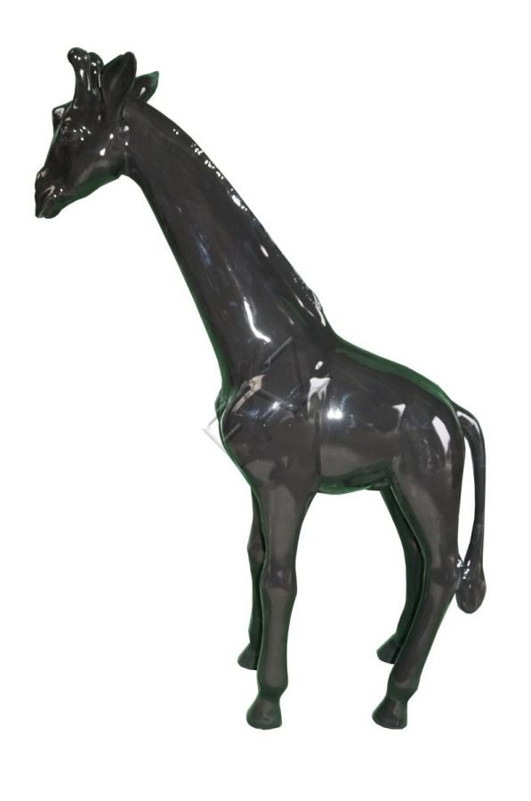 Design Giraffe Figur Statue Skulptur Figuren Skulpturen Schwarz Dekoration