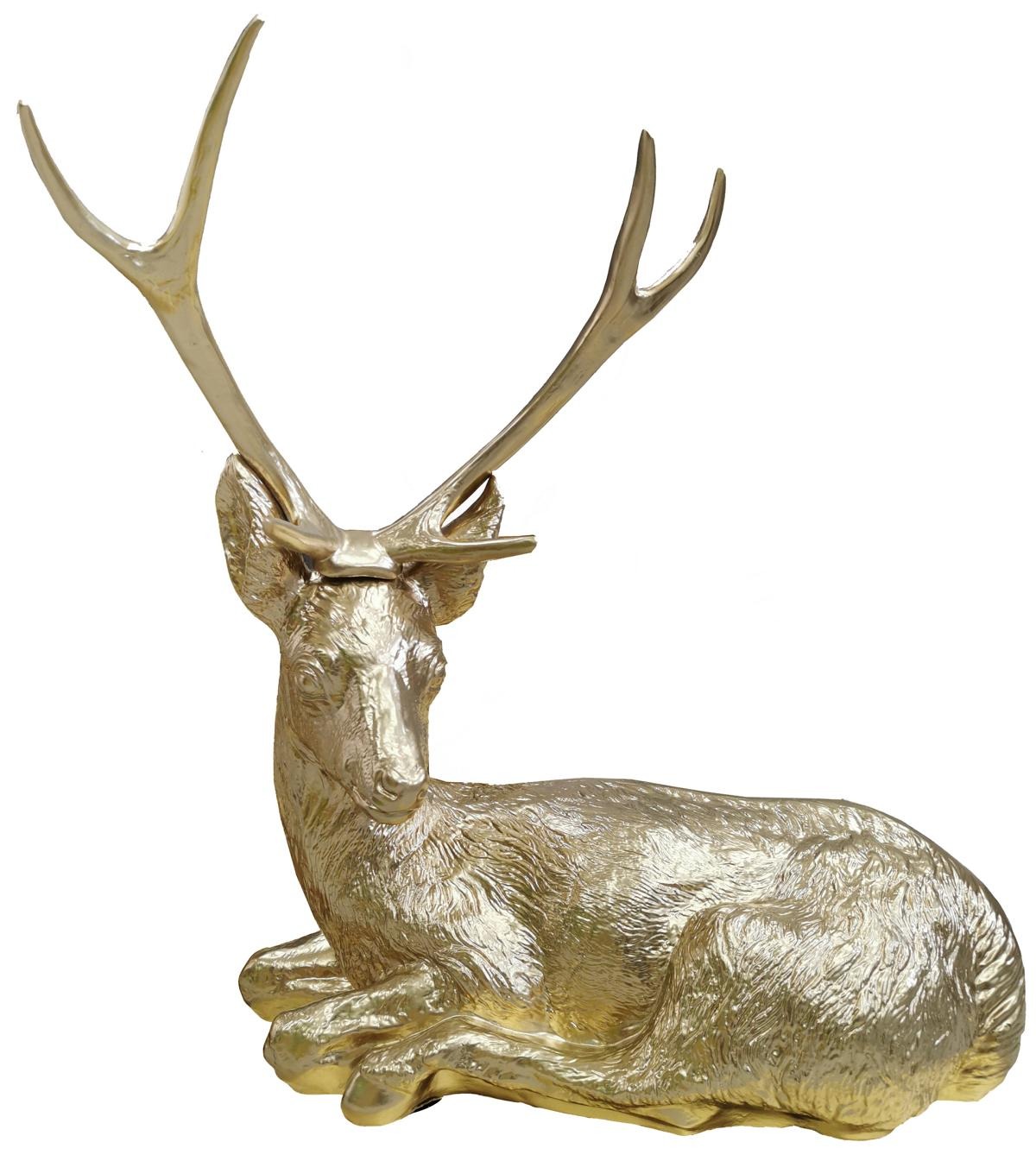 Goldene Figur Statue Elch Statuen Dekoration Figuren Abstrakte Skulptur