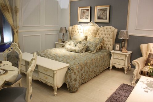 Chesterfield Bett Gepolsterte Betten Schlafzimmer Ehebett Betten
