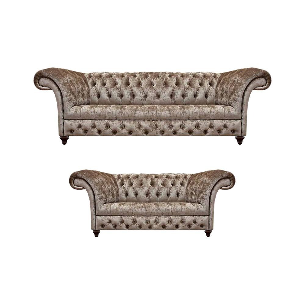 Luxus Neu Kompett 2x Sofas Design Möbel Einrichtung Chesterfield Wohnzimmer