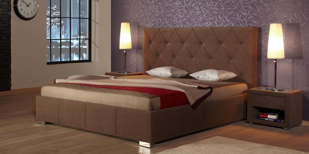 Designer Bett Schlafzimmer Polster Doppelbett Betten Ehebett Lederbett