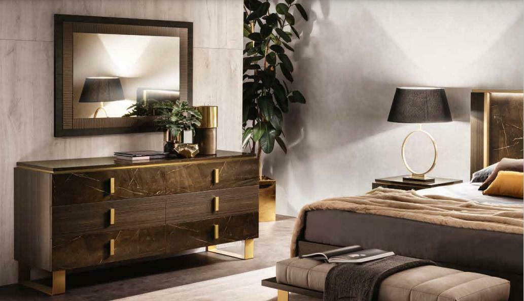 Konsolen Tisch Kommode mit Spiegel Luxus Möbel Set Konsole 2tlg. Hergestellt
