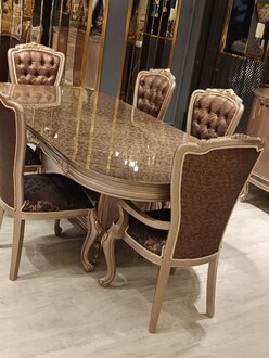 Esszimmer Set 7-teilig – Esstisch & 6 Stühle aus Holz Design Sofort
