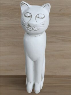 41cm XXL Design Katze Dekoration Figur Skulptur Acryl Deko Statue Figuren Sofort