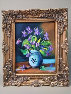 Abstraktes Ölgemälde in zeitgenössischem Stil, handgefertigt auf Leinwand Sofort