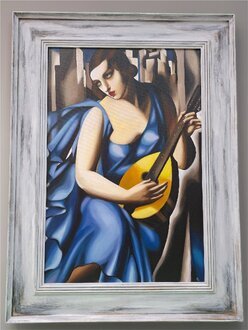 Zeitgenössische Ölgemälde mit minimalistischen klaren Linien Sofort