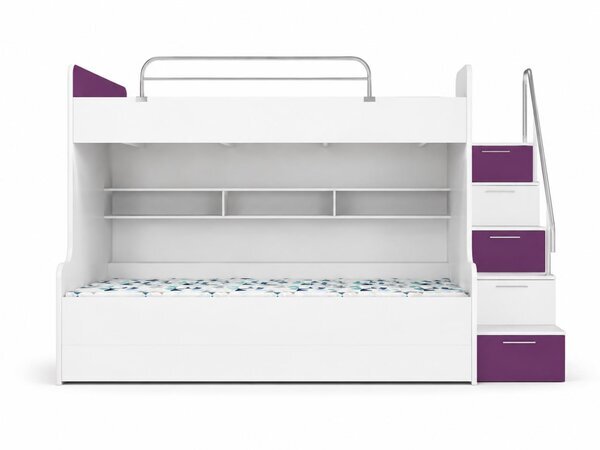 DOPPELSTOCKBETT "HOCHGLANZ" KINDER HOCHBETT ETAGENBETT Lila SOFORT - FARBWAHL