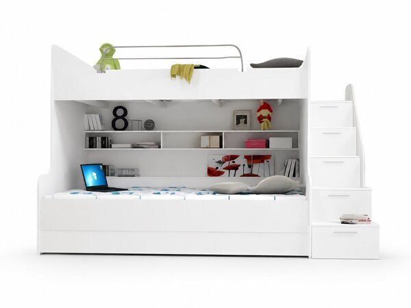 DOPPELSTOCKBETT "HOCHGLANZ" KINDER HOCHBETT ETAGENBETT BETT SOFORT - FARBWAHL
