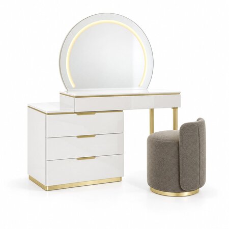 Schminktisch Set Konsole Spiegel Schlafzimmer Möbel Design Hocker Set Neu