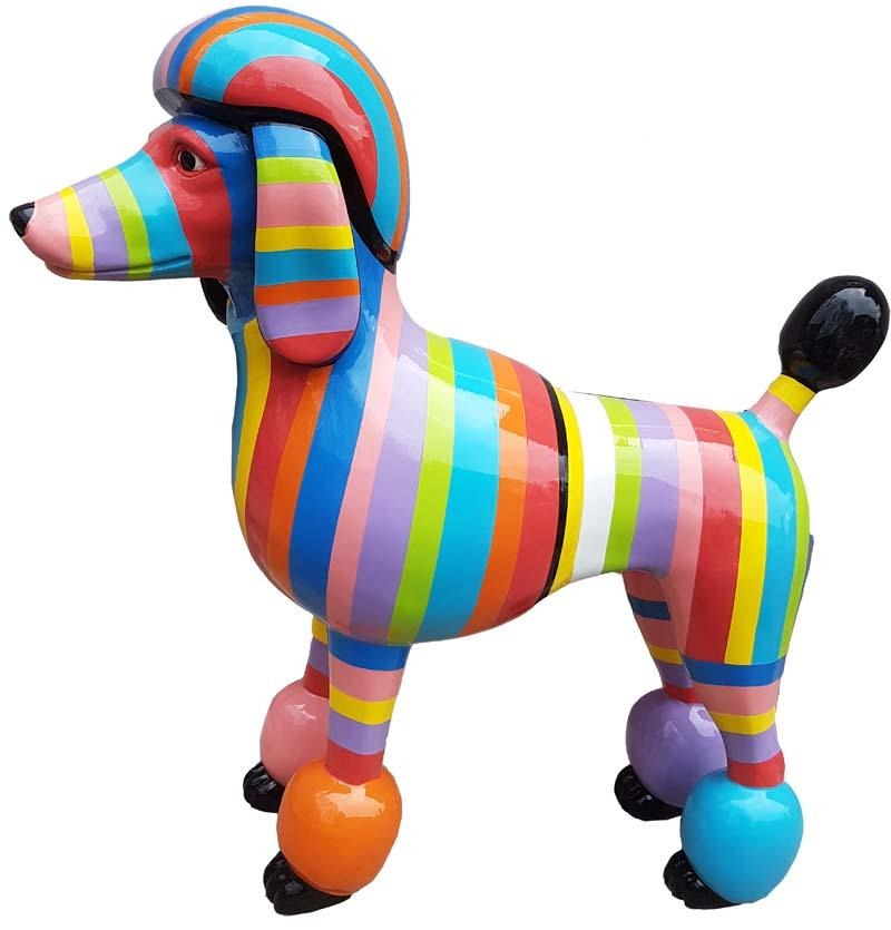 Abstrakte Pudel Figur Statue Skulptur 63cm Statue Skulpturen Bunte