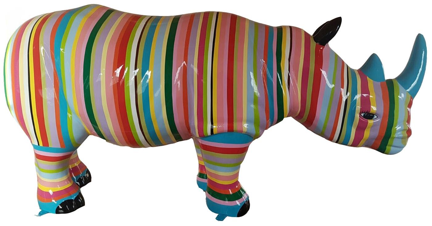 Bunte Figur Statue Design Skulptur Dekoration 175 cm Außen Abstrakt