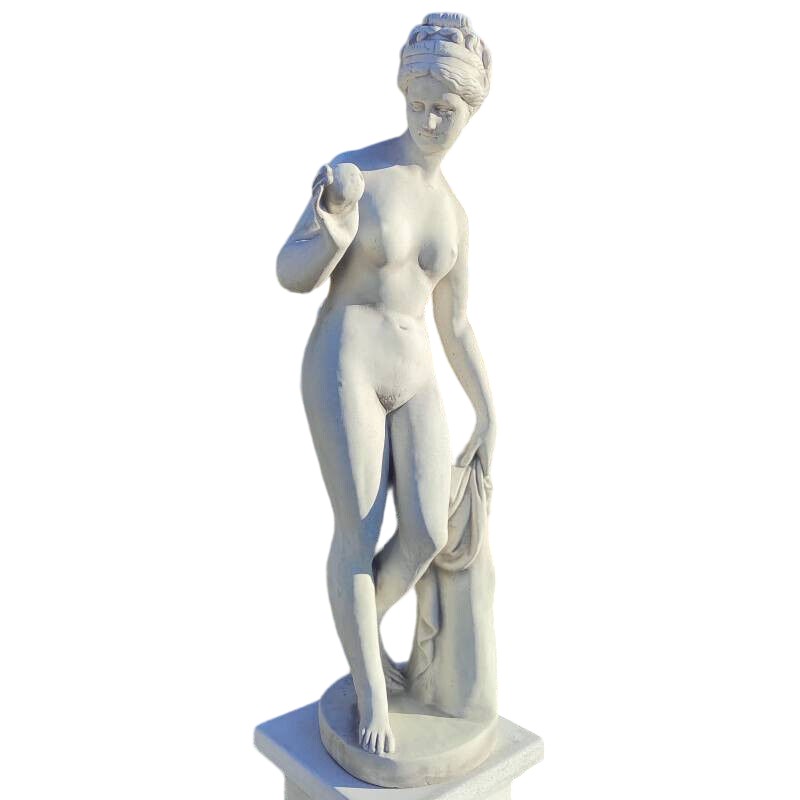 GARTENFIGUR STEINFIGUR FIGUR GARTEN SKULPTUR DECORATIVE DAME STEINGUSS