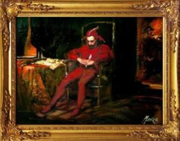 Gemälde Ölbild Bild Ölbilder Rahmen Barock Bilder Jan Matejko Stańczyk