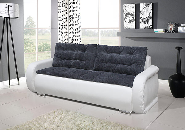 3 Sitzer Sofa Schlafsofa mit Bettfunktion Couch Textil Stoff Sofa Polster