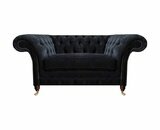 Grauer Chesterfield Polstersessel Designer Wohnzimmer Textilsessel Neu