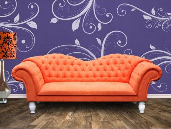 Chesterfield Design Sofa Couch Polster Klassische Designer Sofas Couchen Orange