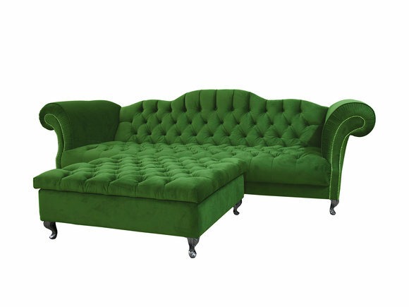 Chesterfield Sofa Polster Designer Couchen Sofas Garnitur Grün Klassisch SLIII