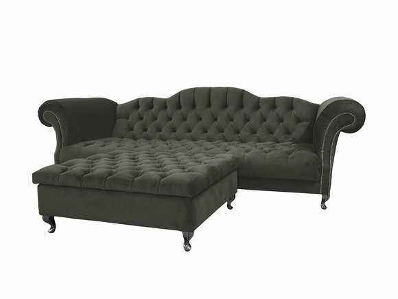 Chesterfield Polster Designer Couchen Sofas Garnitur Schwarz Klassisch SLIII