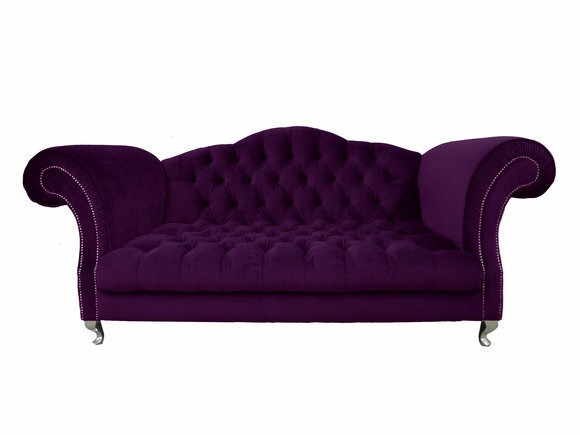 Chesterfield Sofa Klassisch Designer Couchen Sofas Garnitur Violett Couch SLIII