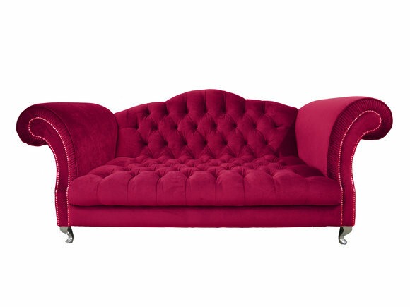 Chesterfield Sofa Polster Dunkelrosa Couchen Sofas Klassisch Garnitur SLIII