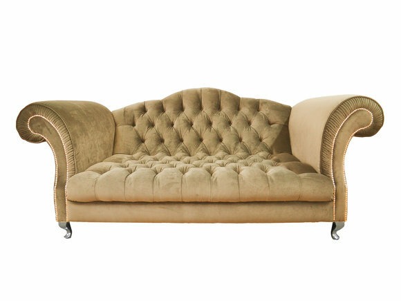 Chesterfield Sofa Beige Designer Couchen Sofas Klassisch Couch Velvet SLIII