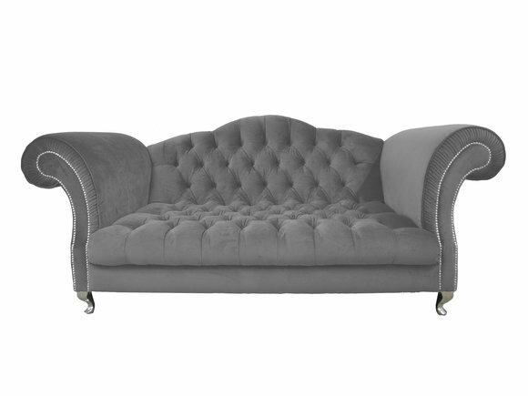 Chesterfield Sofa Polster Designer Couchen Sofas Klassisch Silber Couch SLIII