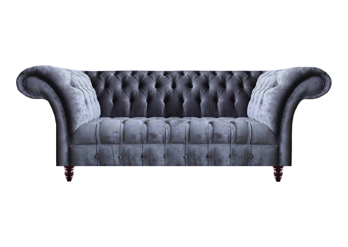 Chesterfield Moderne Wohnzimmer Textilcouch Designer Stoffsofas Möbel