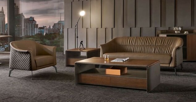 Sofagarnitur Set Design Sofas Polster Deko Couchen Leder Relax Moderne