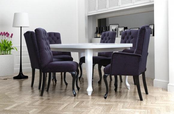 6x Chesterfield Stühle Stuhl Set Polster Garnitur Küchen Wohnzimmer