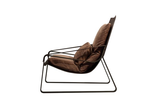 Design Sessel Relax Extra Klasse Modern Stil Textil Stoff Braun  Sessel-Gestell Metall Schwarz Wohnzimmer Polster Lehnstuhl Stuhl Stühle  1-Sitzer Couch Sofa NEU bei JV Möbel