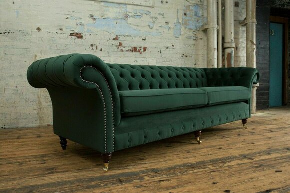 Chesterfield Sofa mit strapazierfahigem fur 4 Personen jvmoebel