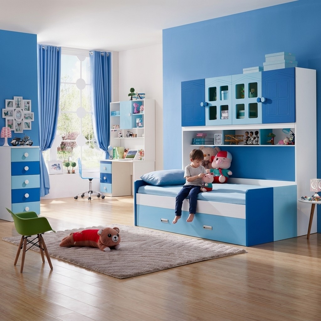 Designer-Kinderzimmer | Bett, Tisch