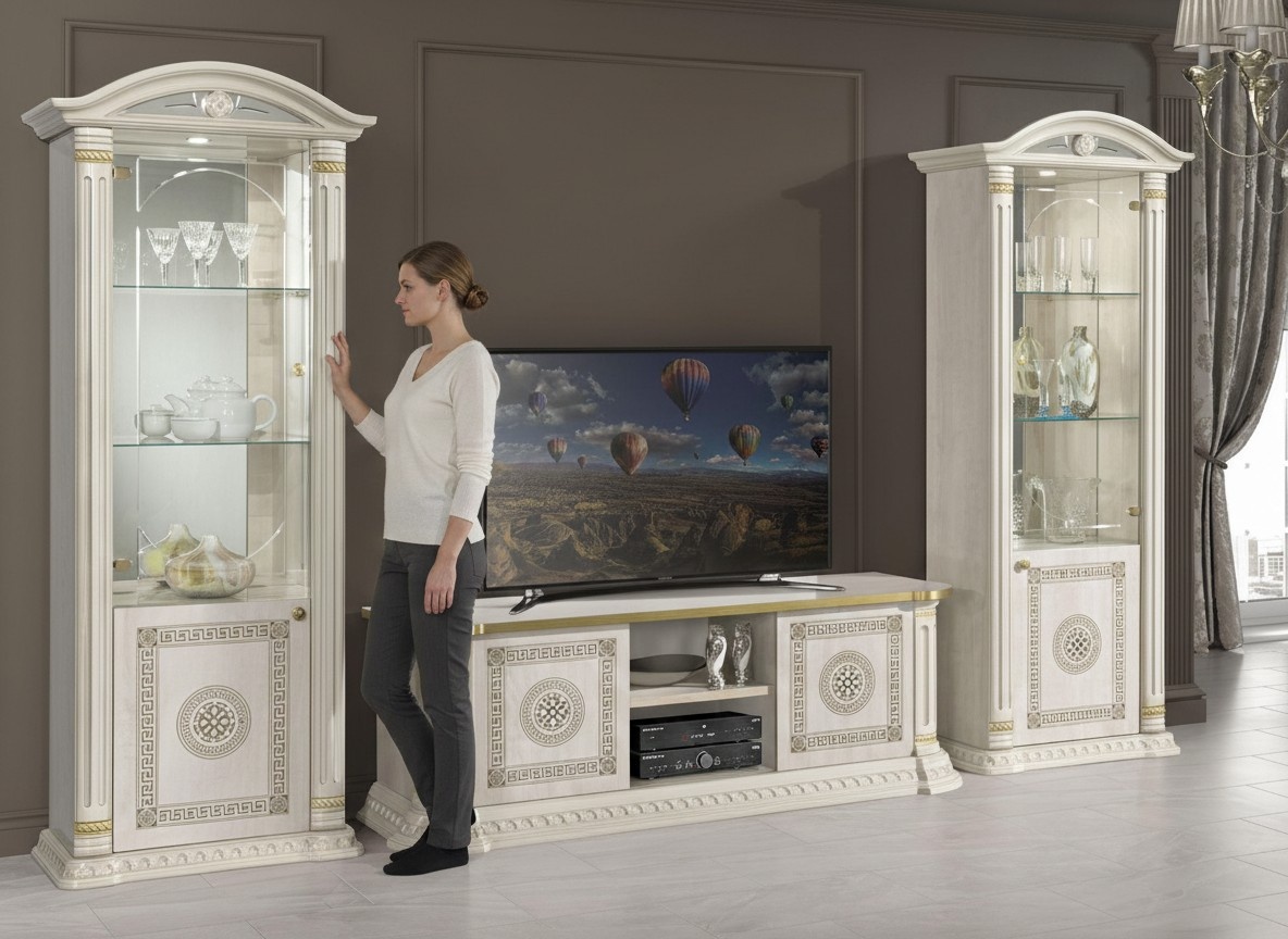 Wohnzimmer XXL-Set RTV Vitrine Sideboard