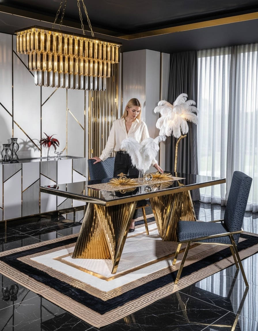 Stilvolle Tisch Essgarnitur: 4x Stuhl & Tisch für Ihr Traum-Esszimmer