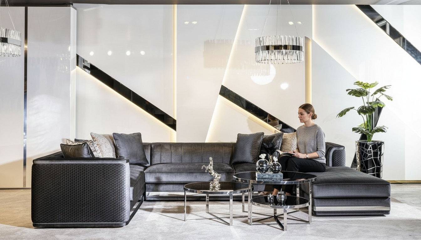 Traumhafte L-Form Ecksofas & 3tlg Couchtisch Sets